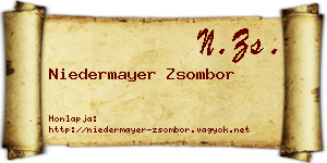 Niedermayer Zsombor névjegykártya